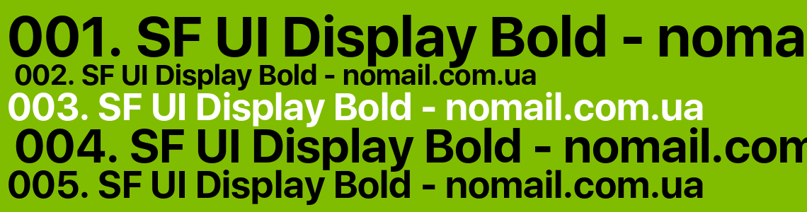 Display bold