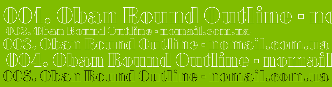 Шрифт Oban Round Outline