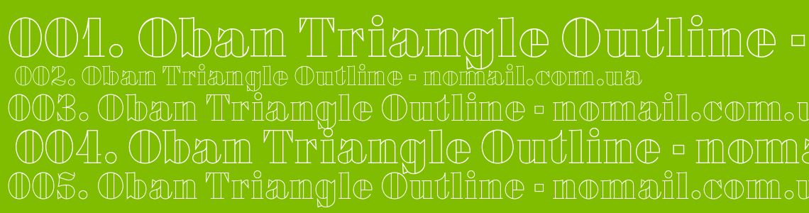 Шрифт Oban Triangle Outline