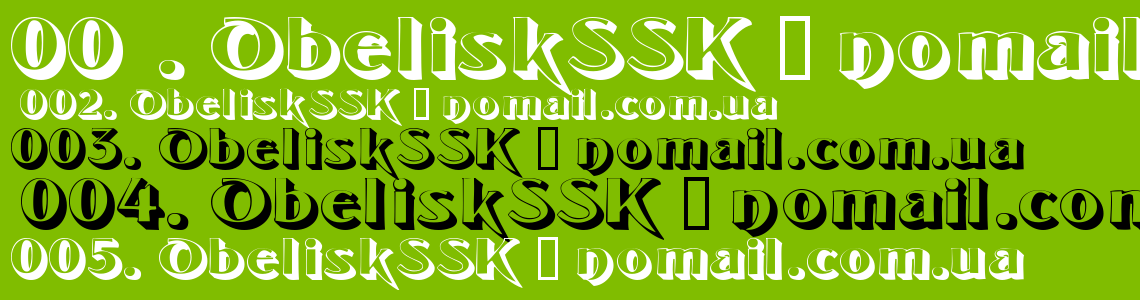 Шрифт ObeliskSSK