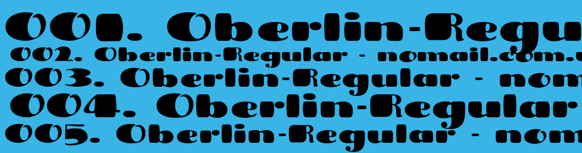 Шрифт Oberlin-Regular