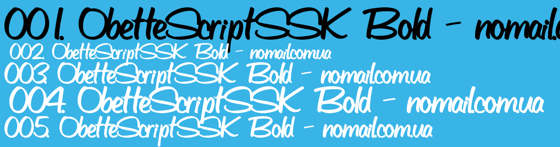Шрифт ObetteScriptSSK Bold