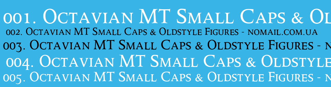 Шрифт Octavian MT Small Caps & Oldstyle Figures