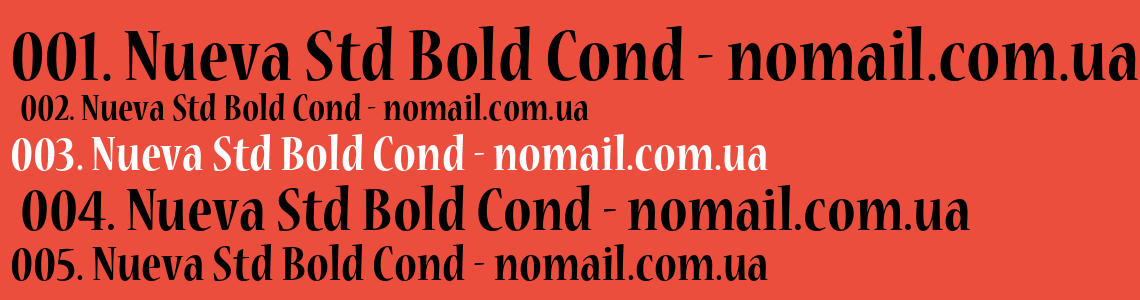 Шрифт Nueva Std Bold Cond