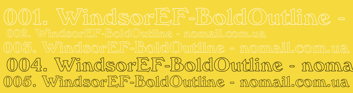 Шрифт WindsorEF-BoldOutline