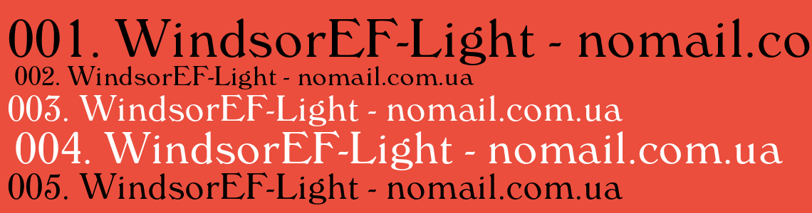Шрифт WindsorEF-Light
