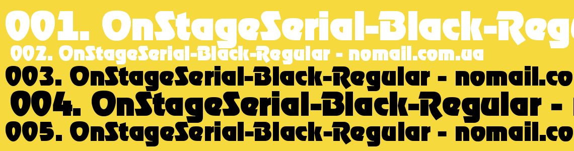 Шрифт OnStageSerial-Black-Regular