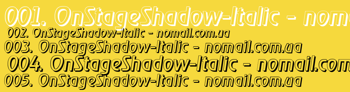 Шрифт OnStageShadow-Italic