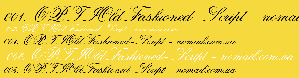 Шрифт OPTIOldFashioned-Script