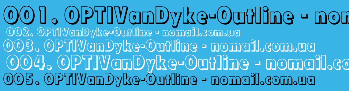 Шрифт OPTIVanDyke-Outline