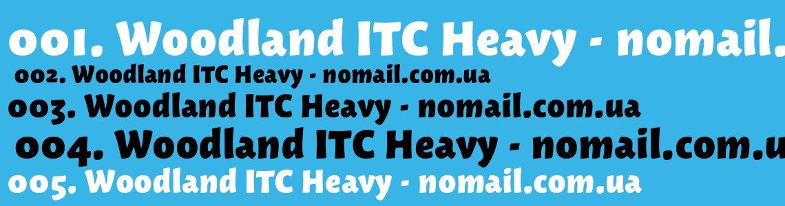 Шрифт Woodland ITC Heavy