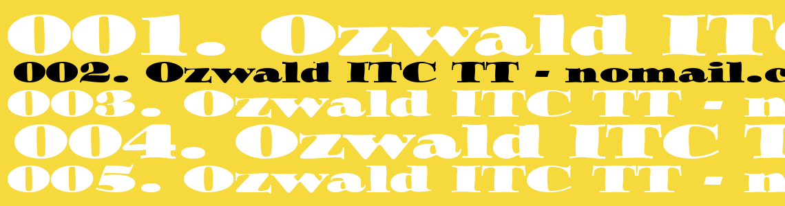 Шрифт Ozwald ITC TT