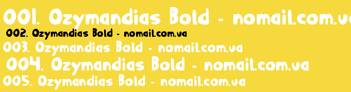 Шрифт Ozymandias Bold