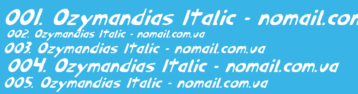 Шрифт Ozymandias Italic