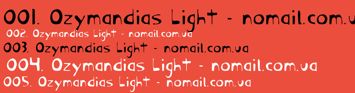Шрифт Ozymandias Light
