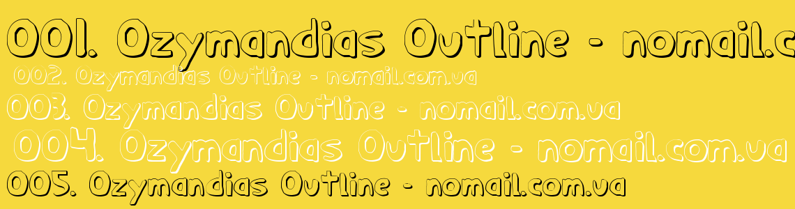 Шрифт Ozymandias Outline