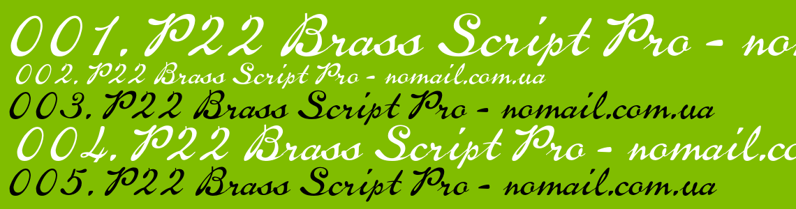 Шрифт P22 Brass Script Pro