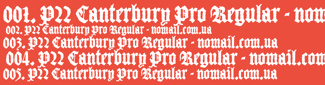 Шрифт P22 Canterbury Pro Regular