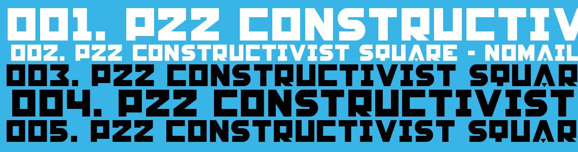 Шрифт P22 Constructivist Square