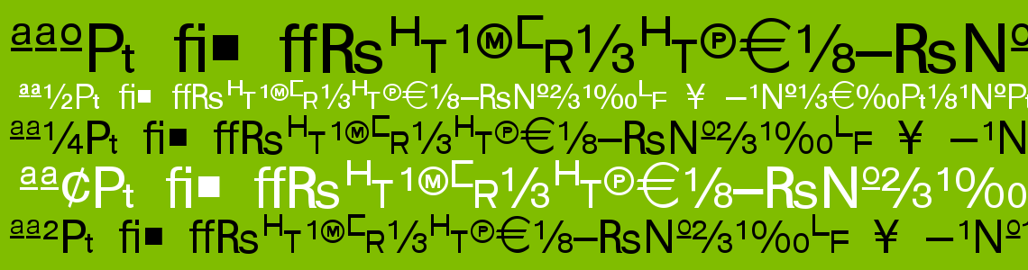 Шрифт WP TypographicSymbols