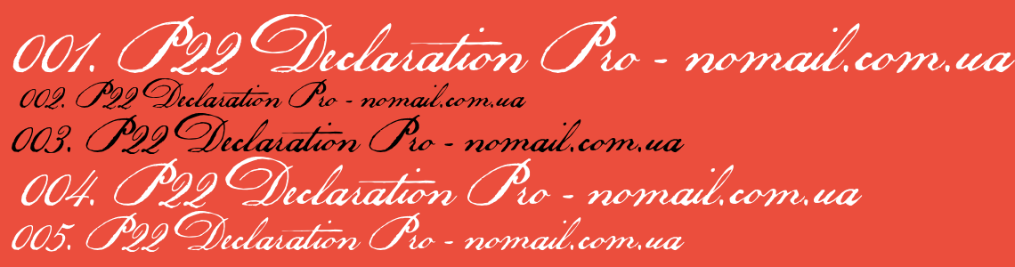 Шрифт P22 Declaration Pro
