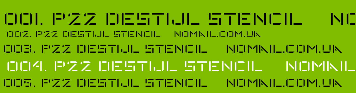 Шрифт P22 DeStijl Stencil