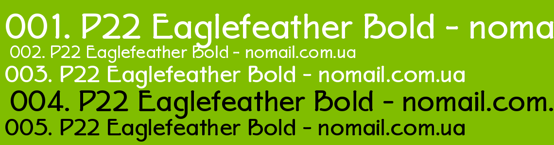 Шрифт P22 Eaglefeather Bold