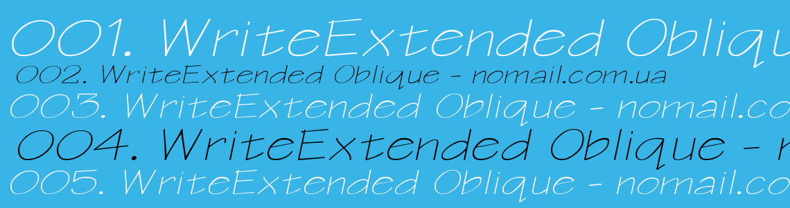 Шрифт WriteExtended Oblique