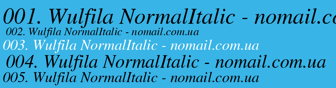Шрифт Wulfila NormalItalic