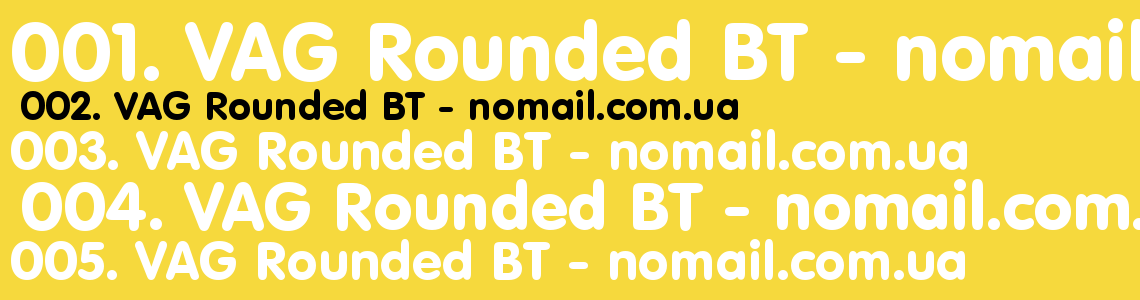 Шрифт VAG Rounded BT