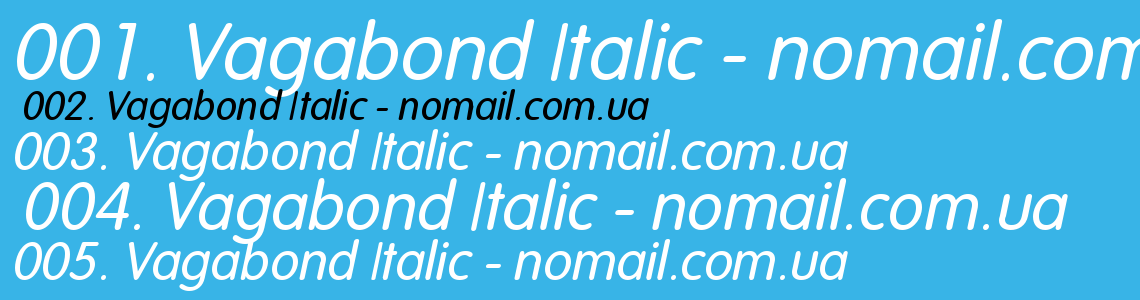 Шрифт Vagabond Italic
