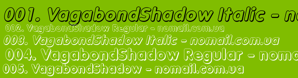 Шрифт VagabondShadow