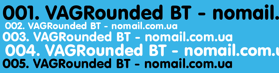 Шрифт VAGRounded BT