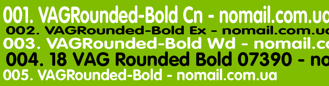 Шрифт VAGRounded-Bold