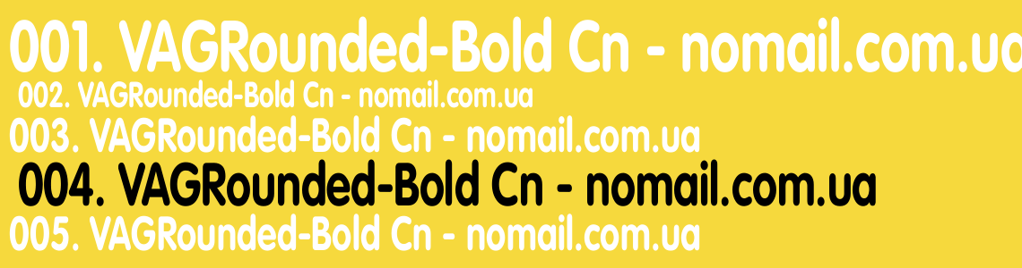 Шрифт VAGRounded-Bold Cn