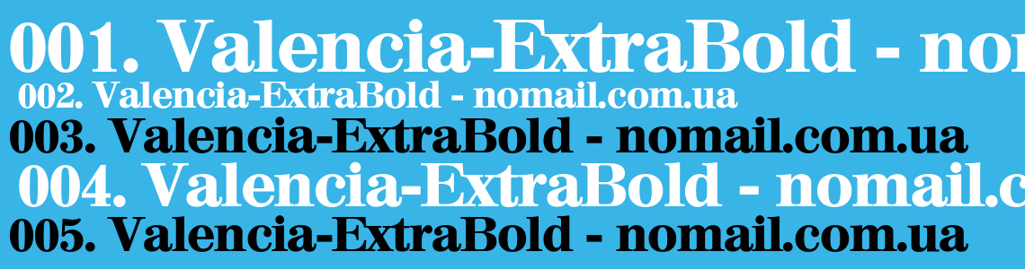 Шрифт Valencia-ExtraBold