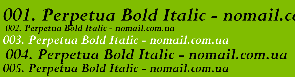 Шрифт Perpetua Bold Italic