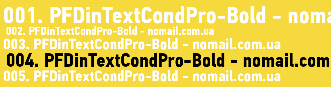 Шрифт PFDinTextCondPro-Bold