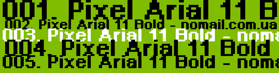 Шрифт Pixel Arial 11 Bold