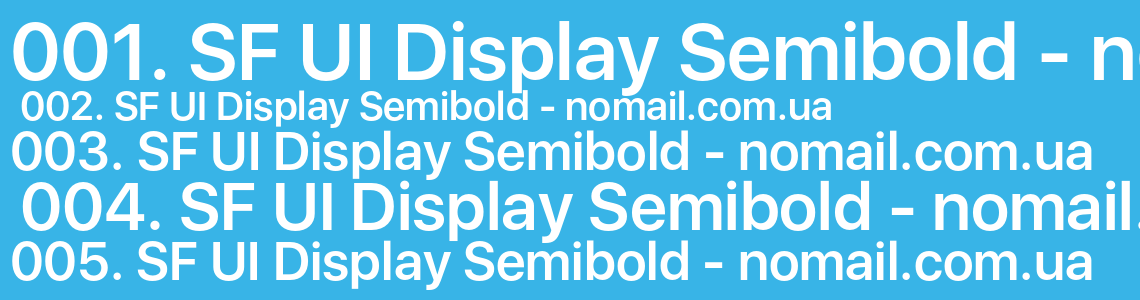 Шрифт sf ui bold