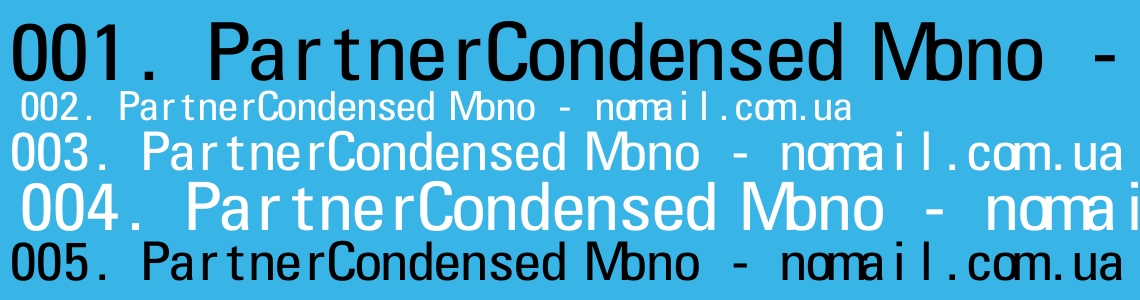 Шрифт PartnerCondensed Mono