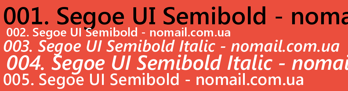 Шрифт Segoe UI Semibold