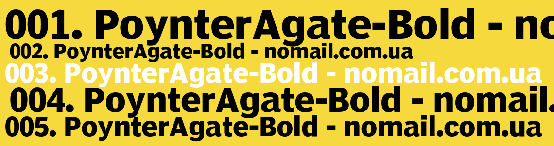 Шрифт PoynterAgate-Bold