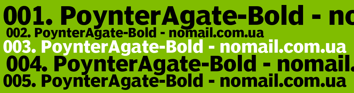 Шрифт PoynterAgate-Bold