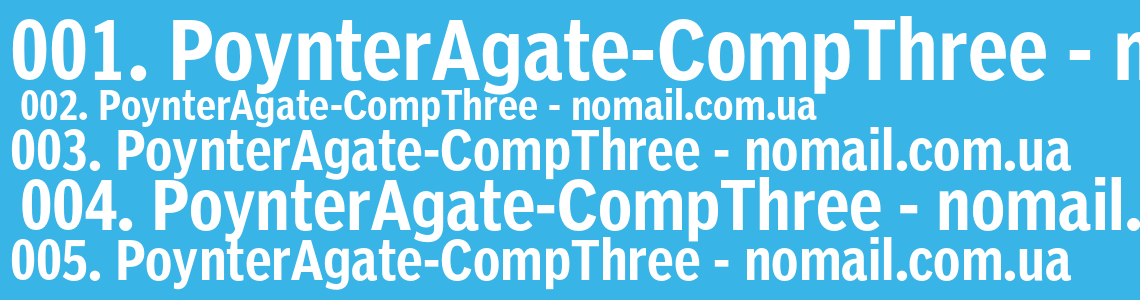 Шрифт PoynterAgate-CompThree