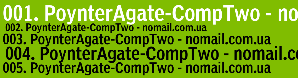 Шрифт PoynterAgate-CompTwo