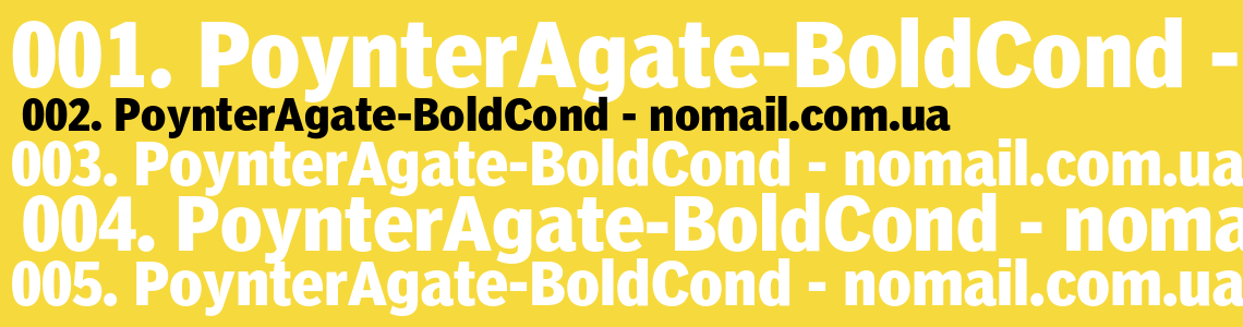 Шрифт PoynterAgate-BoldCond