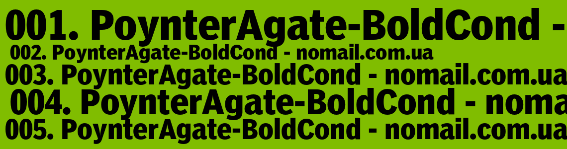 Шрифт PoynterAgate-BoldCond