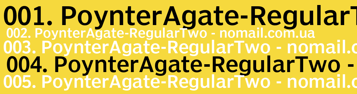 Шрифт PoynterAgate-RegularTwo