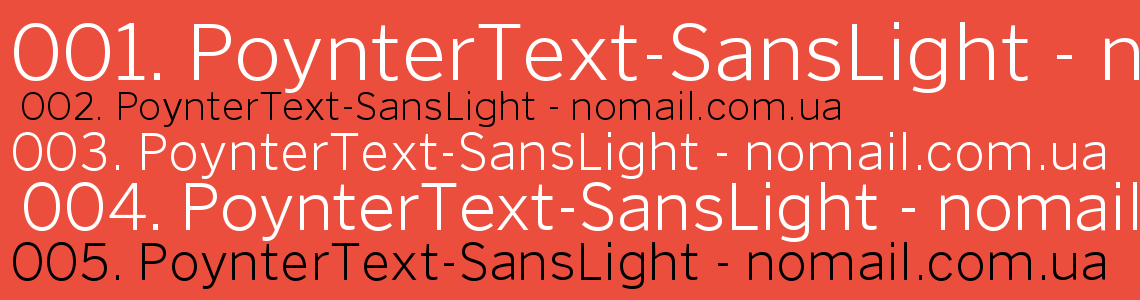 Шрифт PoynterText-SansLight